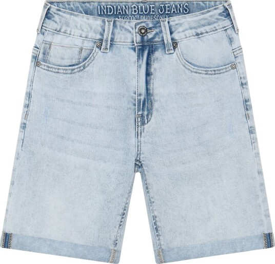 Indian Blue Jeans Shorts Lang Light Denim Blue Indian Blue Jeans 14 år 164 Shorts Blå
