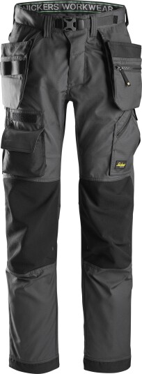 Snickers Workwear 6923 FlexiWork Gulvleggerbukse grå Grå, Klær