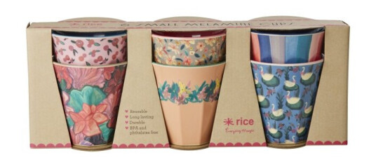 RICE Melaminkopper med A New York Minute-trykk Små 160 ml
