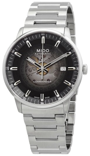 Mido Herreklokke M021.407.11.411.00 Commander Sort/Stål Ø40 mm