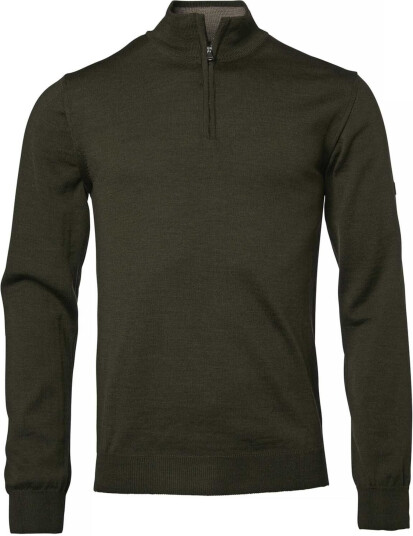 Chevalier Men's Aston Half Zip Merino Pullover Dark Green L