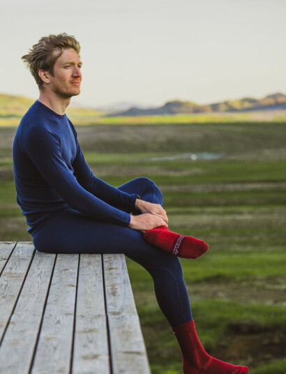 Danish Endurance Hiking Classic Socks 1-Pack - Burgundy - 35-38