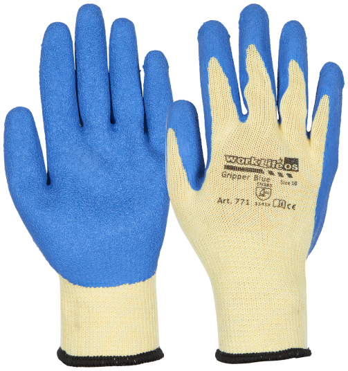 Otto Schachner Hanske Worklife Gripper Blue Latex Halvdyppet Str. 9 Otto Schachner Hanske Worklife Gripper Blue Latex Halvdyppet Str. 9