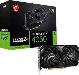 MSI GeForce RTX 4060 VENTUS 2X BLACK 8G OC - Grafikkort