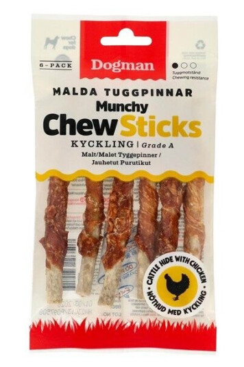 Dogman Malte Tyggepinner M Kylling 6P Dogman Malte Tyggepinner M Kylling 6P