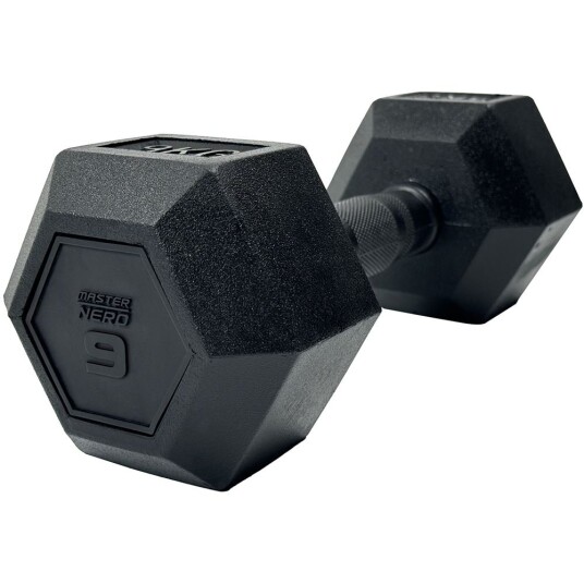 Master Fitness Nero Rubber Coated Hex