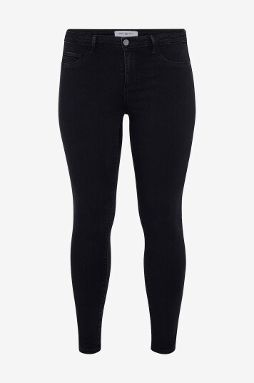 Only Carmakoma - Jeans carThunder Push Up Reg Skinny - Svart