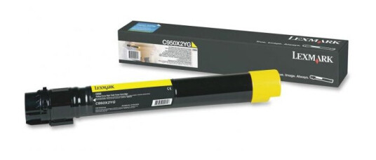 Lexmark C 950 Y high kap. Toner - C950X2YG Original - Gul 24000 sider Lexmark C 950 Y high kap. Toner - C950X2YG Original - Gul 24000 sider