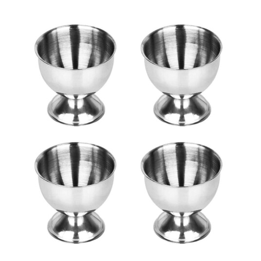 4x moderne eggekopper rustfritt stål 4x moderne eggekopper rustfritt stål