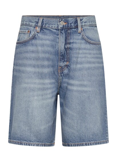 Weekday Galaxy Mid Rise Loose Denim Shorts Blue 31 Weekday Galaxy Mid Rise Loose Denim Shorts Blue 31