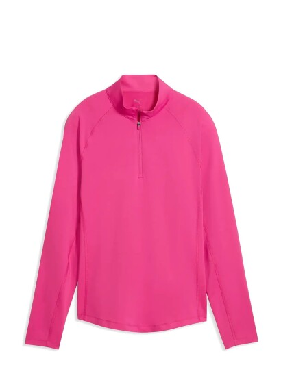 PUMA Golf W You V Solid 1/4 Zip Pink XL