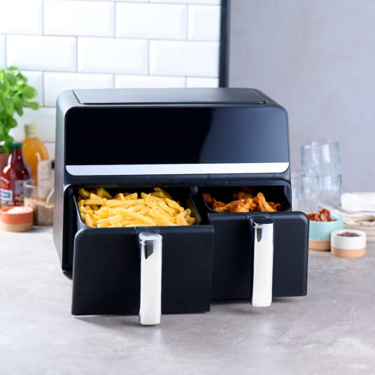 Day AIRFRYER DOBBEL 2200W SORT/STÅL Day AIRFRYER DOBBEL 2200W SORT/STÅL