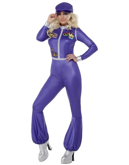 Abba Inspirert Dancing Queen Lilla Kostyme med Hatt Strl S