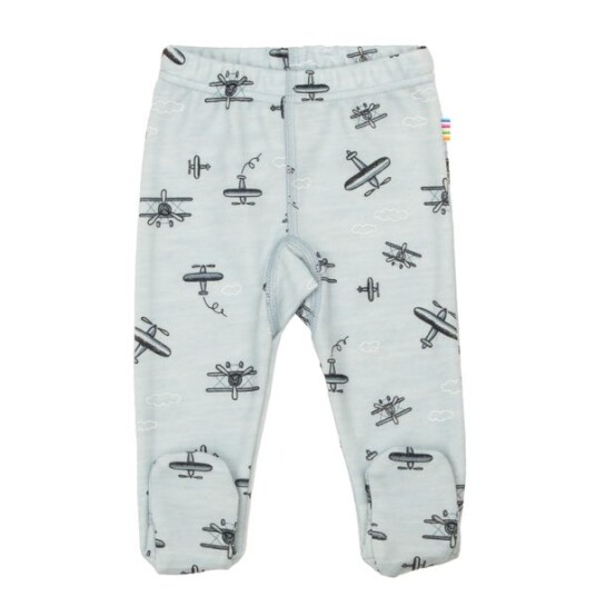 Joha Propeller ull/bambus leggings med fot blå 50 Joha Propeller ull/bambus leggings med fot blå 50