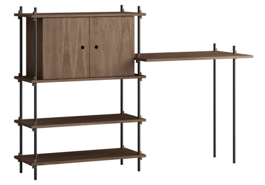 Moebe shelving system s.115.2.D R?kt eik-svart