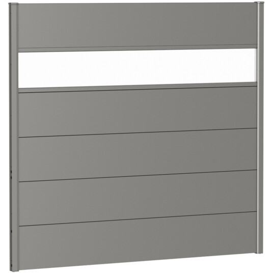 BIOHORT VEGGPANEL FOR LEVEGG AKRYLGLASS 150X135 KVARTSGRÅ METALLIC