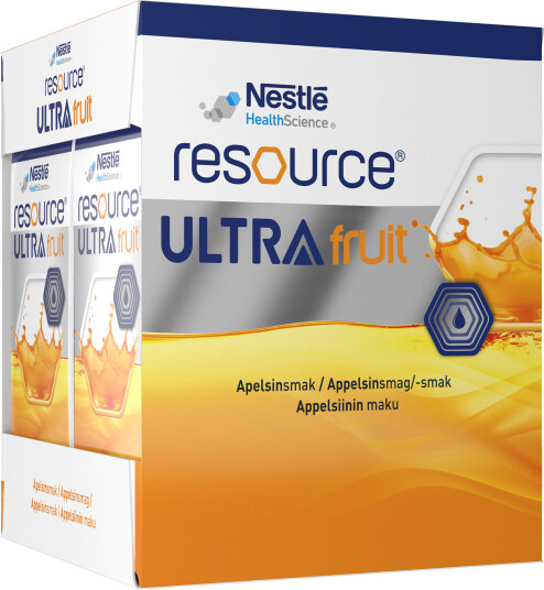 Resource Ultra Fruit næringsdrikk appelsin 4x200 ml Resource Ultra Fruit næringsdrikk appelsin 4x200 ml
