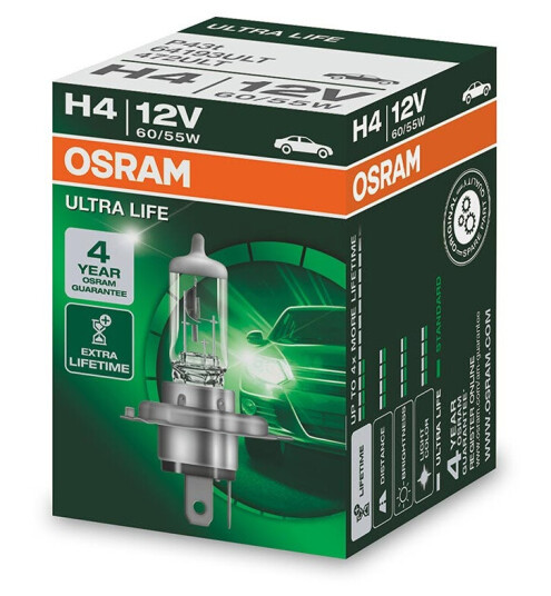 Osram H4 Ultra Life halogenpære Osram H4 Ultra Life halogenpære
