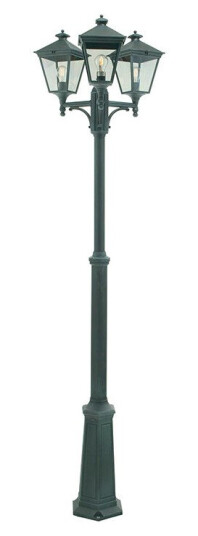 Norlys London Utendørs Parklampe 3 Lyktehoder Svart, Ingen