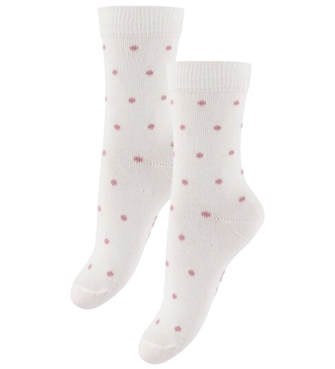 Fuzzies Sokker   2 pack   Offwhite/Rose m. Prikker   Fuzzies   39/41   Sokker Hvit Rosa   39 41