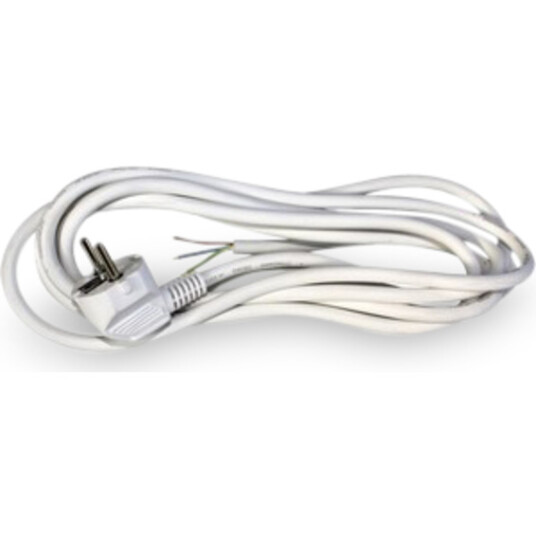 GrøntKlima AS Nettkabel Plugg 3m 3G1 5mm2 Hvit Pvc