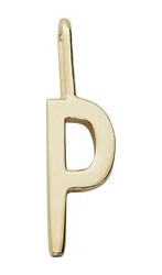 Design Letters Archetype Charm 10 mm Gold A-Z P Design Letters Archetype Charm 10 mm Gold A-Z P