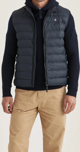 Morris Norfolk Liner Vest   Navy   XXL