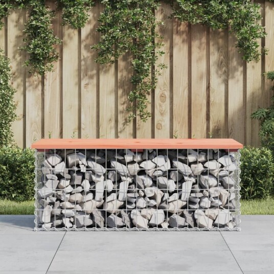 vidaXL Hagebenk gabiondesign 103x44x42 cm heltre douglasgran vidaXL Hagebenk gabiondesign 103x44x42 cm heltre douglasgran