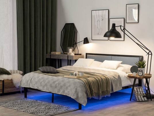 Clamart dobbeltseng 160200 cm Svart Svart -