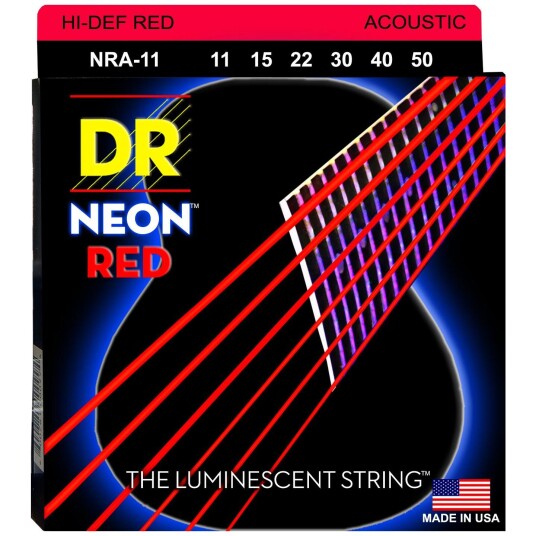 Dr Strings Nra-11 Neon Rød (011-050) Custom Light