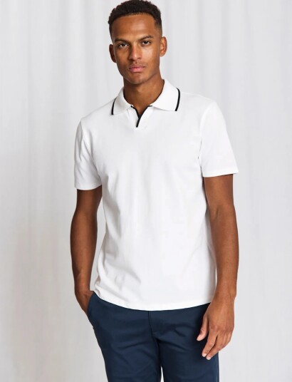 Bruun & Stengade Bs Syros Regular Fit Polo Shirt White XXL