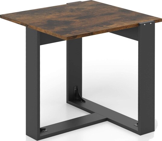 Firkantet sidebord – industriell metallbase plassbesparende design