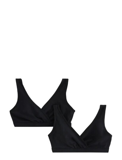 Lindex Bra Nursing Wrap Top Co 2 P Black 2 XL