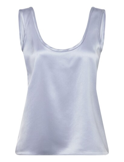 Ahlvar Gallery Shiro Satin Tank Blue L