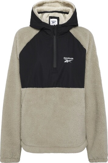 Reebok Performance Osgood Hooded Sherpa Fleece BEIGE/BLACK XXL