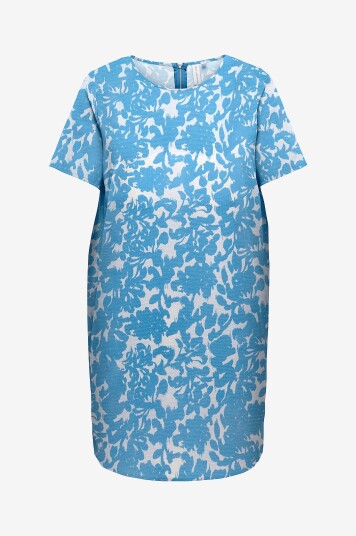 Only Carmakoma   Kjole carLux SS Tunic Dress Wvn   Blå