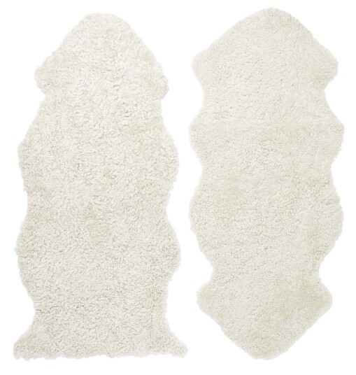 Skinnwille Curly saueskinn Beige 60 x 135 cm Beige