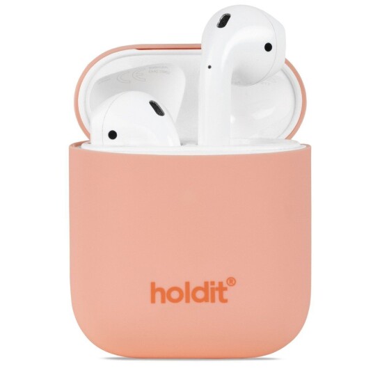 Holdit Nygård Silikondeksel Til AirPods Rosa Peach Holdit Nygård Silikondeksel Til AirPods Rosa Peach