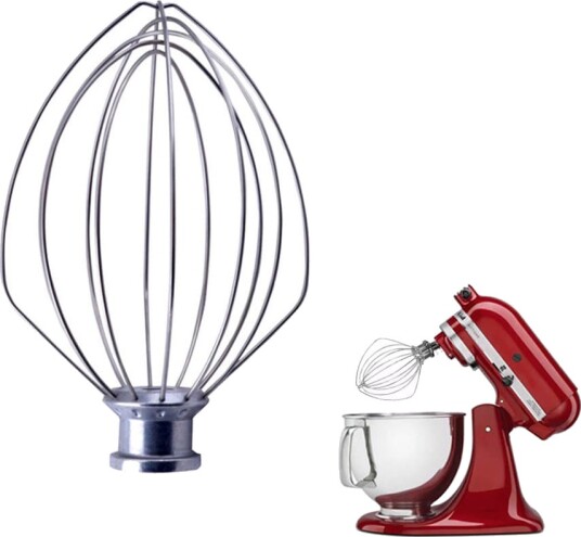 24Hshop Ballongvisp i rustfritt stål til Kitchen Aid 6QT