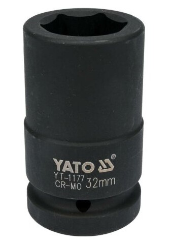Yato 1" 32mm Slagstøtte Hex Verktøy Yato 1" 32mm Slagstøtte Hex Verktøy