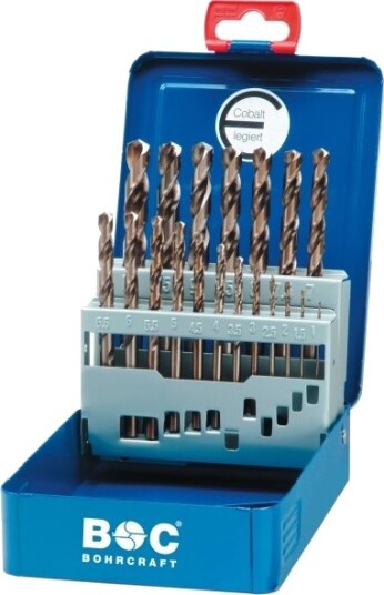 Bohrcraft Spiralborsæt Me10 1,0-10,0X0,5Mm Din 338 Hss-E Co5 - 19 Dele Bohrcraft Spiralborsæt Me10 1,0-10,0X0,5Mm Din 338 Hss-E Co5 - 19 Dele
