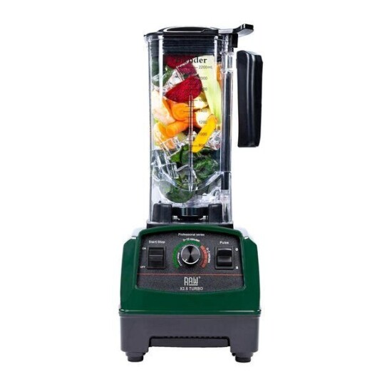 RAW X 2.5 Turbo Blender 2,2L Mørk Grønn 1864W RAW X 2.5 Turbo Blender 2,2L Mørk Grønn 1864W