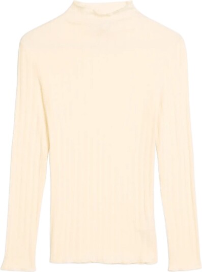 Marc O"Polo T Shirt Lsl Turtleneck Ruffles   Cream   S