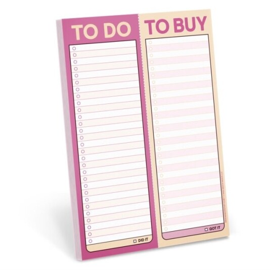 Knock Knock To Do / To Buy Perforated Pad Pastel Version