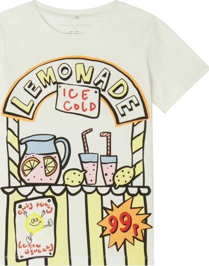 Stella McCartney Kids T skjorte Hvit/Gul m. Lemonade Stella McCartney Kids 8 år 128 T skjorte
