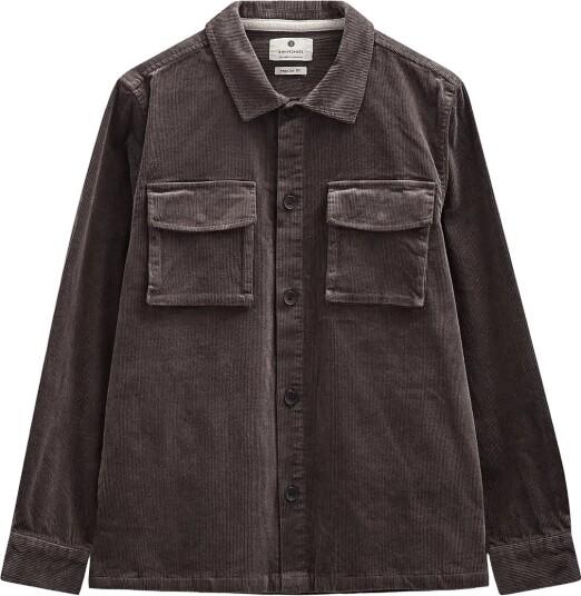 Anerkjendt Akoscar Cord Overshirt Grey L Anerkjendt Akoscar Cord Overshirt Grey L