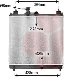 VAN WEZEL 52012713 Radiator, motorkjøling