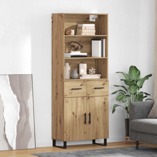 Høyskap med skuff Artisan Eik 69,5 x 34 x 180 cm Konstruert tre Høyskap med skuff Artisan Eik 69,5 x 34 x 180 cm Konstruert tre