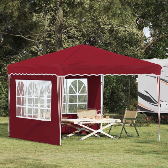 vidaXL Pop-up Festtelt 288 x 288 x 245 cm Burgunder Oxford Stoff