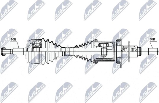 Drivaksel NTY NPW WW 255